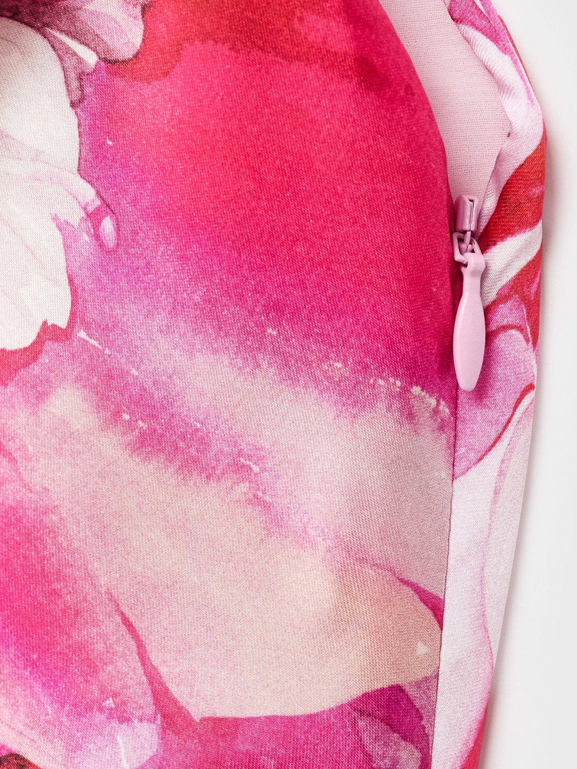 Product image 5 of 6, which shows Mango Mina One Shoulder Floral Dress, Pink/Multi, 10