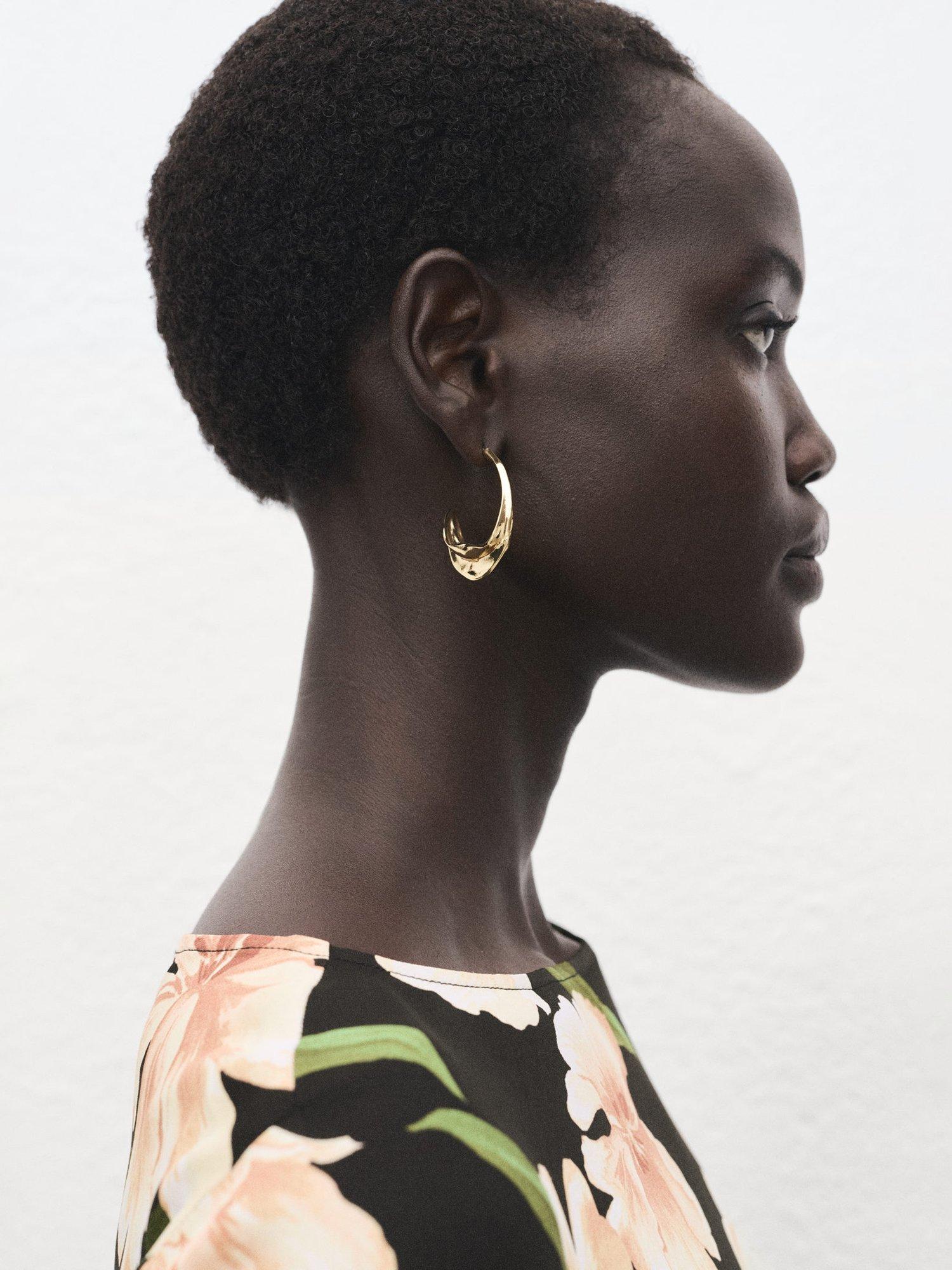 Product image 6 of 7, which shows Mango Saltin Floral Mini Dress, Black, 10