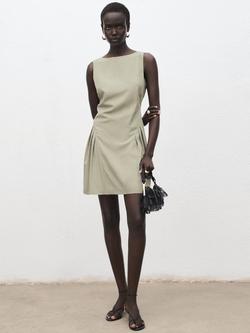 Mango Sea Mini Dress, Beige - view 2, Beige