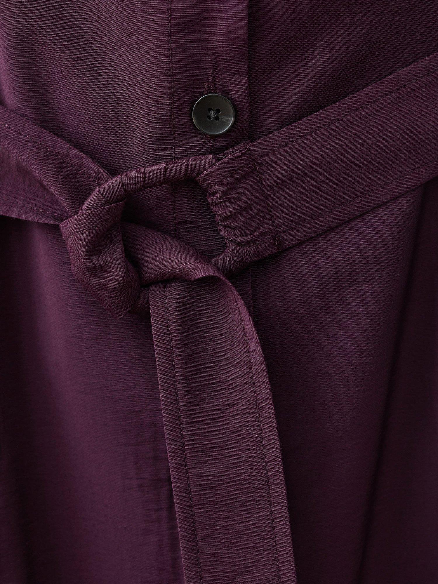 Product image 3 of 4, which shows Mango Show Sleeveless Shirt Dress, Medium Purple, 6