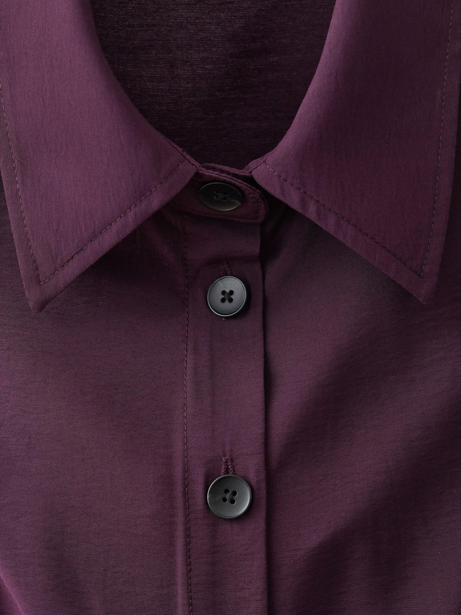Product image 4 of 4, which shows Mango Show Sleeveless Shirt Dress, Medium Purple, 6