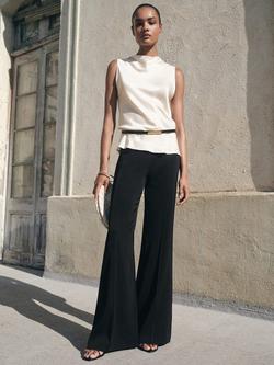 Mango Mart Drape Sleeveless Top - view 2, Natural White