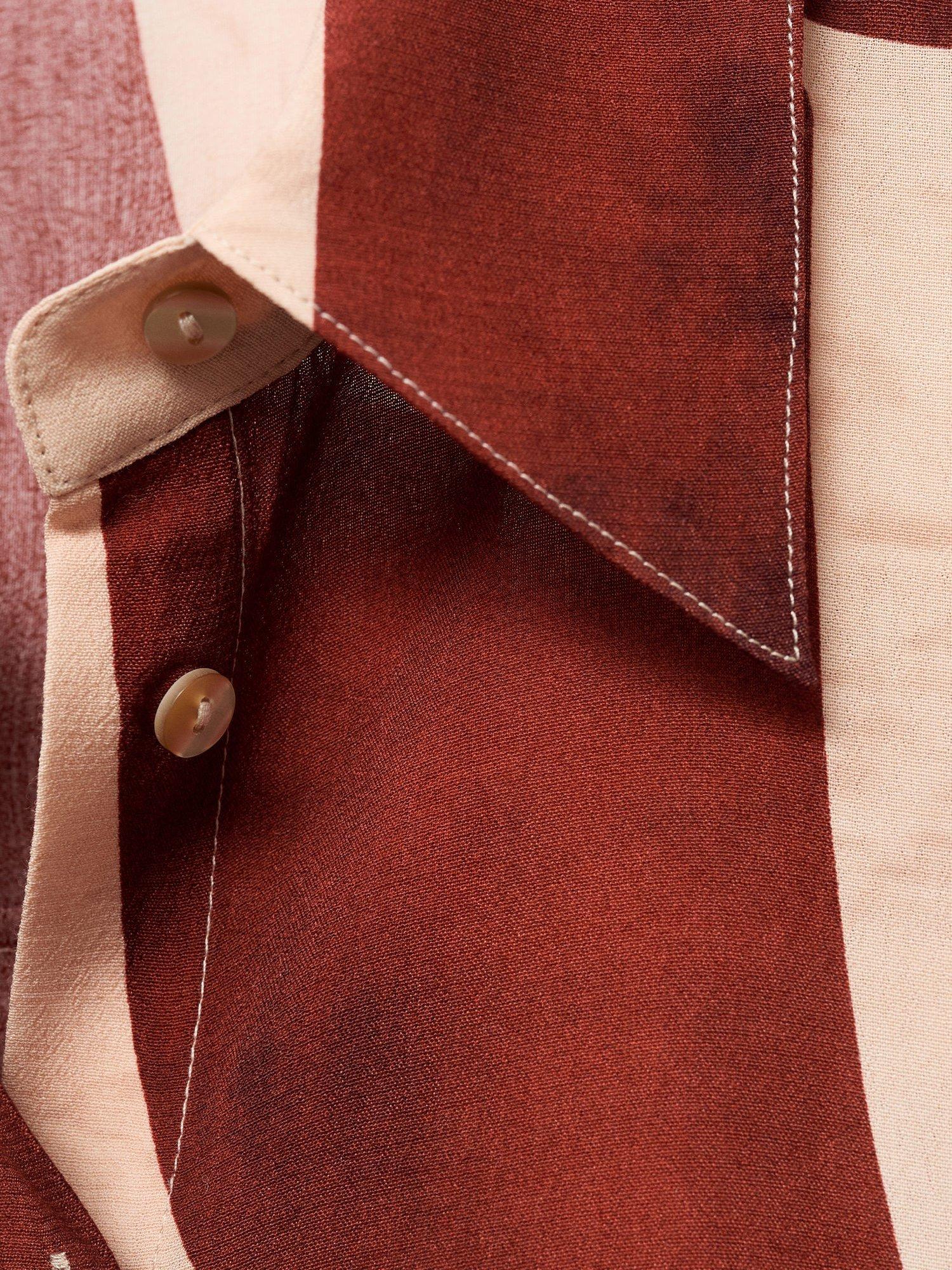 Product image 8 of 8, which shows Mango Parisi Geometric Long Sleeve Shirt, Cream/Multi, 10