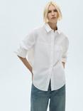 Mango Nia Decorative Button Shirt, Natural White