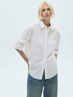 Mango Nia Decorative Button Shirt, Natural White, Natural White