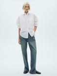 Mango Nia Decorative Button Shirt, Natural White