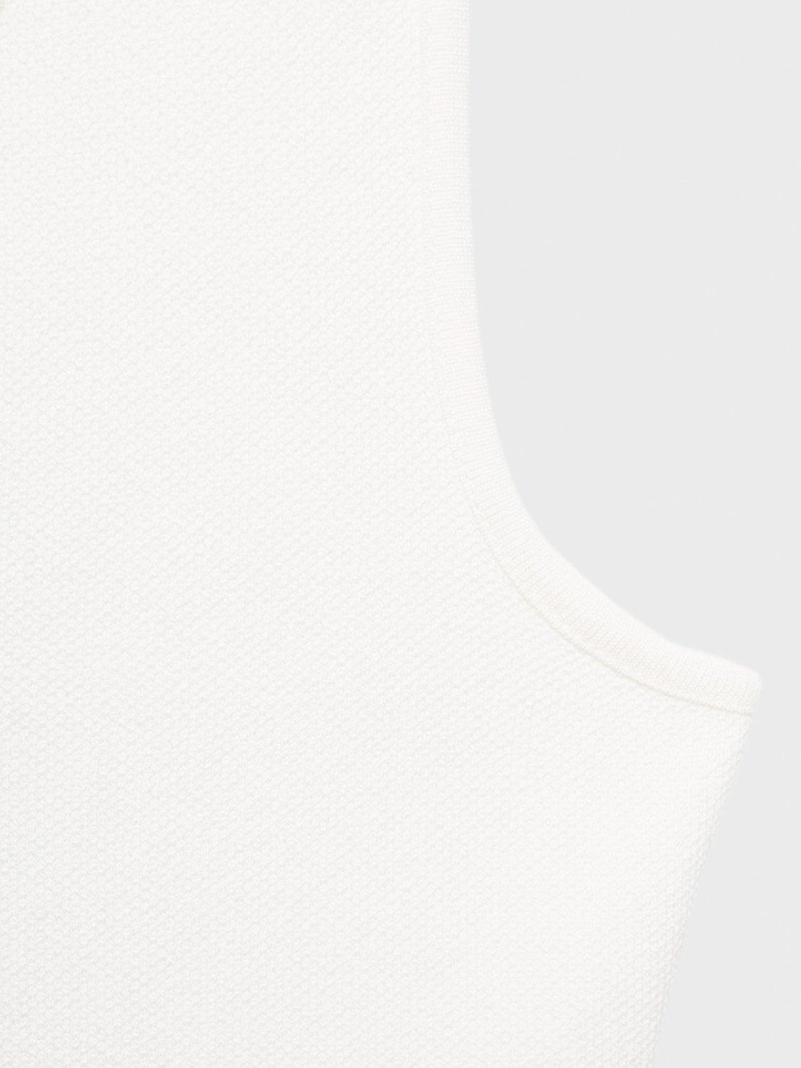 Product image 8 of 8, which shows Mango Antonia Decorative Button Waistcoat, White, S