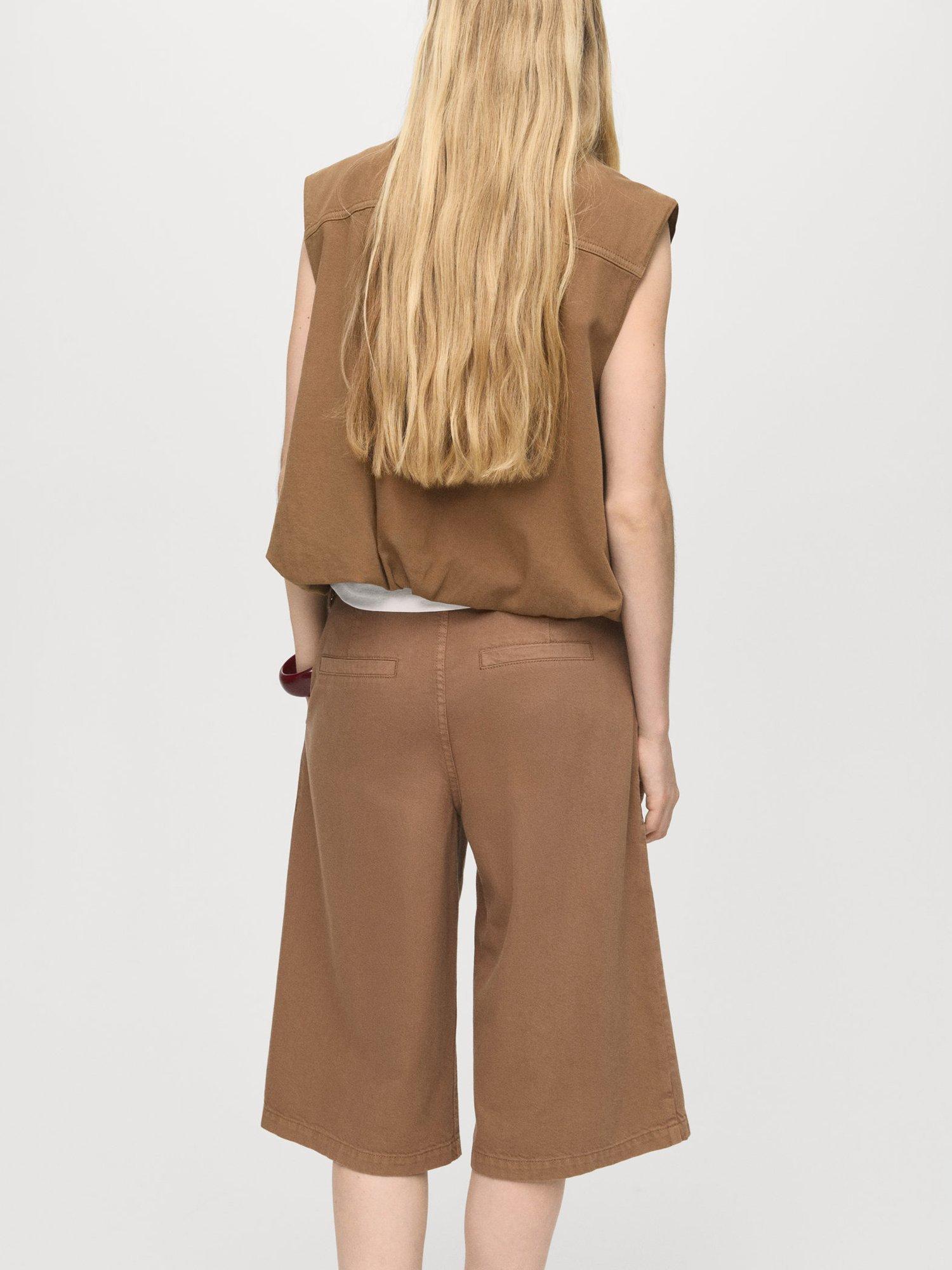Product image 4 of 8, which shows Mango Doris Zip Gilet, Brown, S
