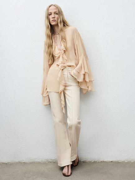 Mango Amelia Flared Jeans, Natural White - view 2, Natural White