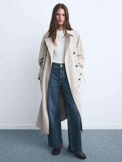 Mango Catherin High Rise Culotte Jeans, Navy - view 2, Navy