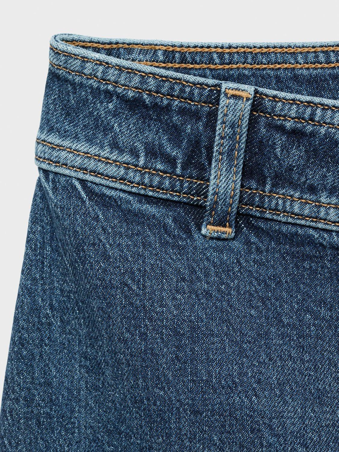 Product image 5 of 8, which shows Mango Catherin High Rise Culotte Jeans, Navy, 10