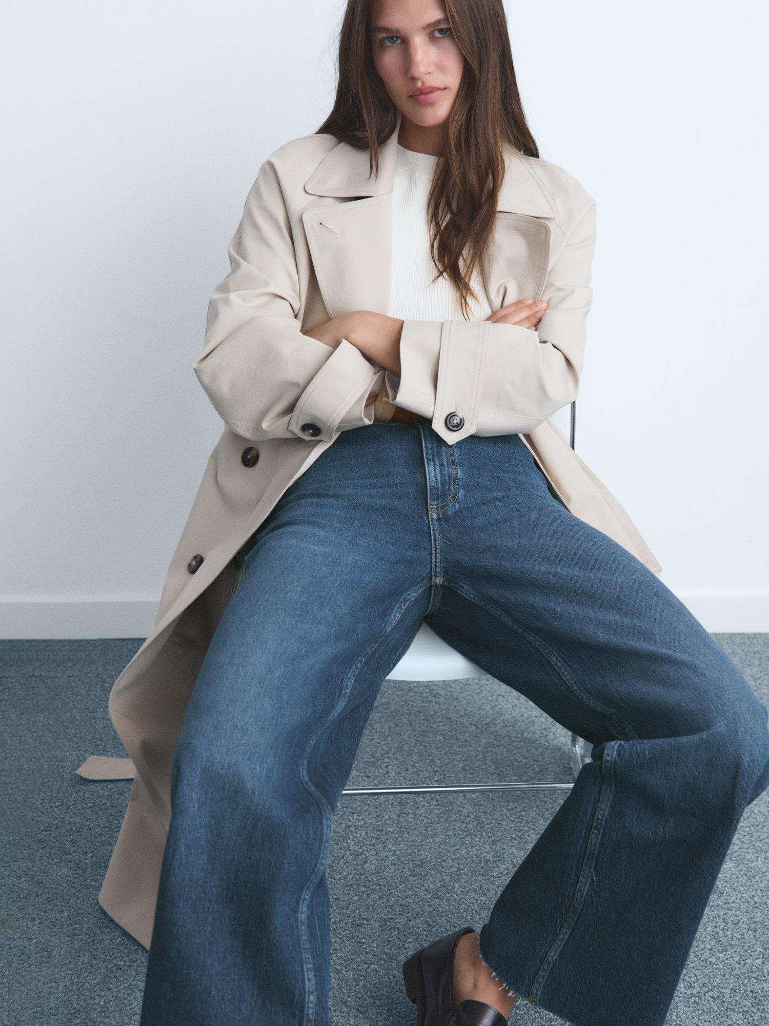 Product image 6 of 8, which shows Mango Catherin High Rise Culotte Jeans, Navy, 10