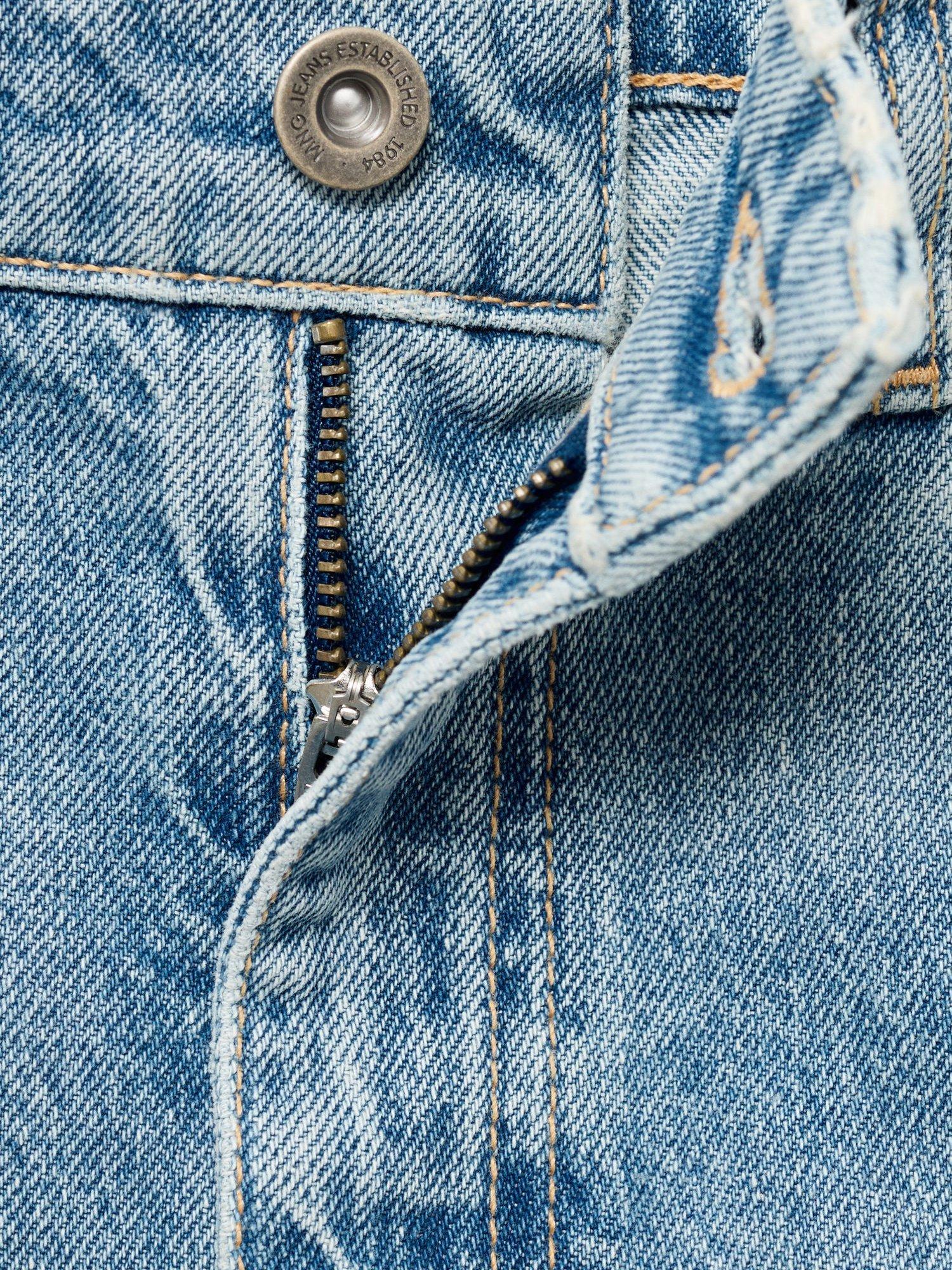 Product image 8 of 8, which shows Mango Charlot Mid Rise Balloon Jeans, Open Blue, 10