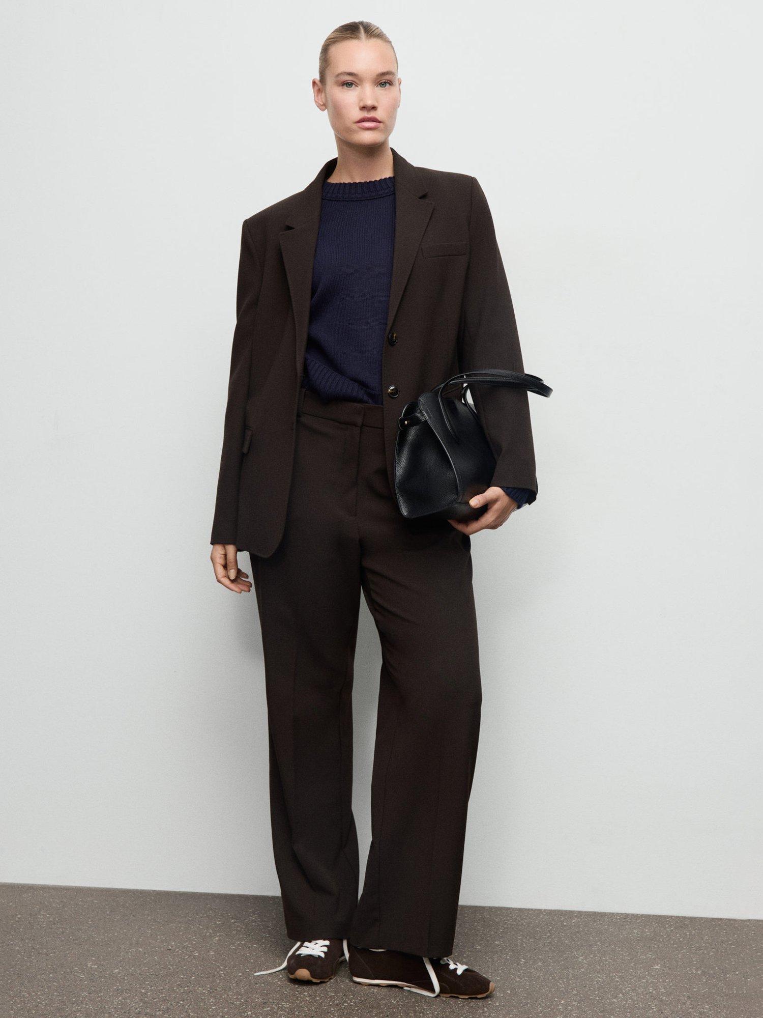 Product image 8 of 9, which shows Mango Cabo Button Shoulder Jumper, Navy, XXXL