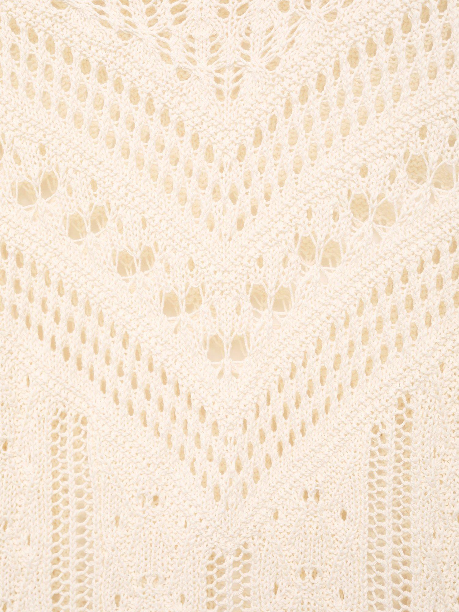Product image 5 of 7, which shows Mango Espina Open Knit Jumper, Natural White, XS
