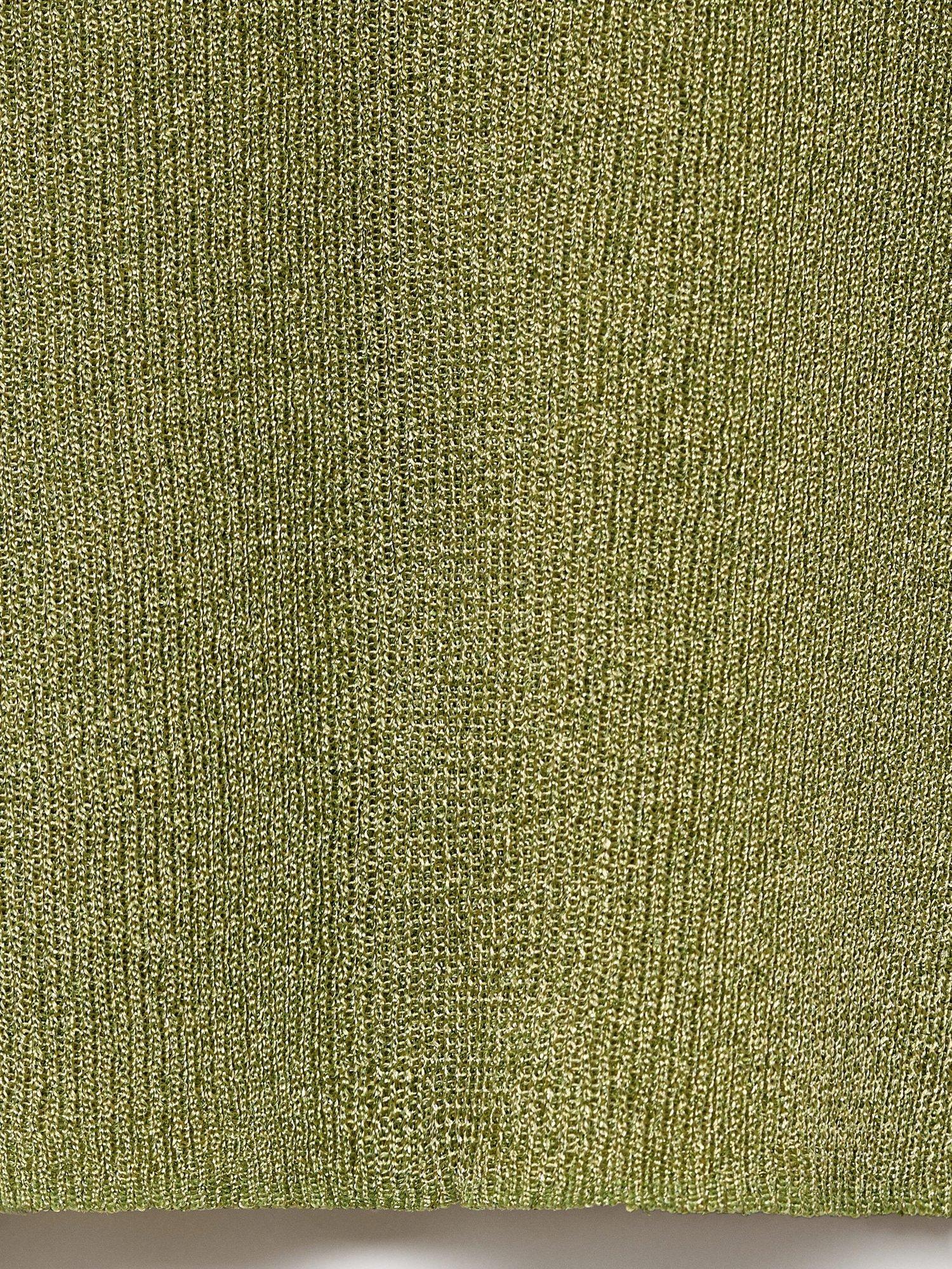 Product image 5 of 8, which shows Mango Tomaso Rib Knit Top, Green, L
