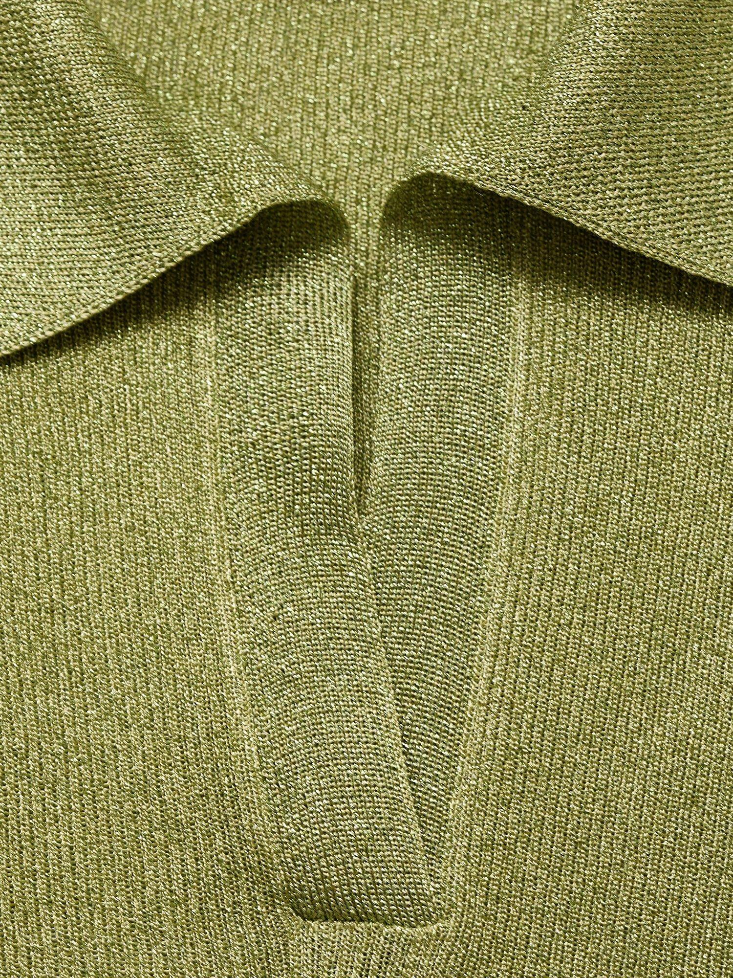 Product image 8 of 8, which shows Mango Tomaso Rib Knit Top, Green, L