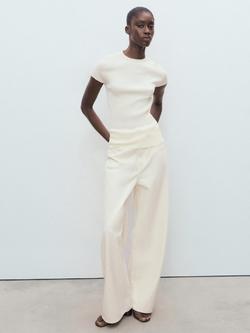 Mango Tulipa Knit Top, Natural White - view 2, Natural White