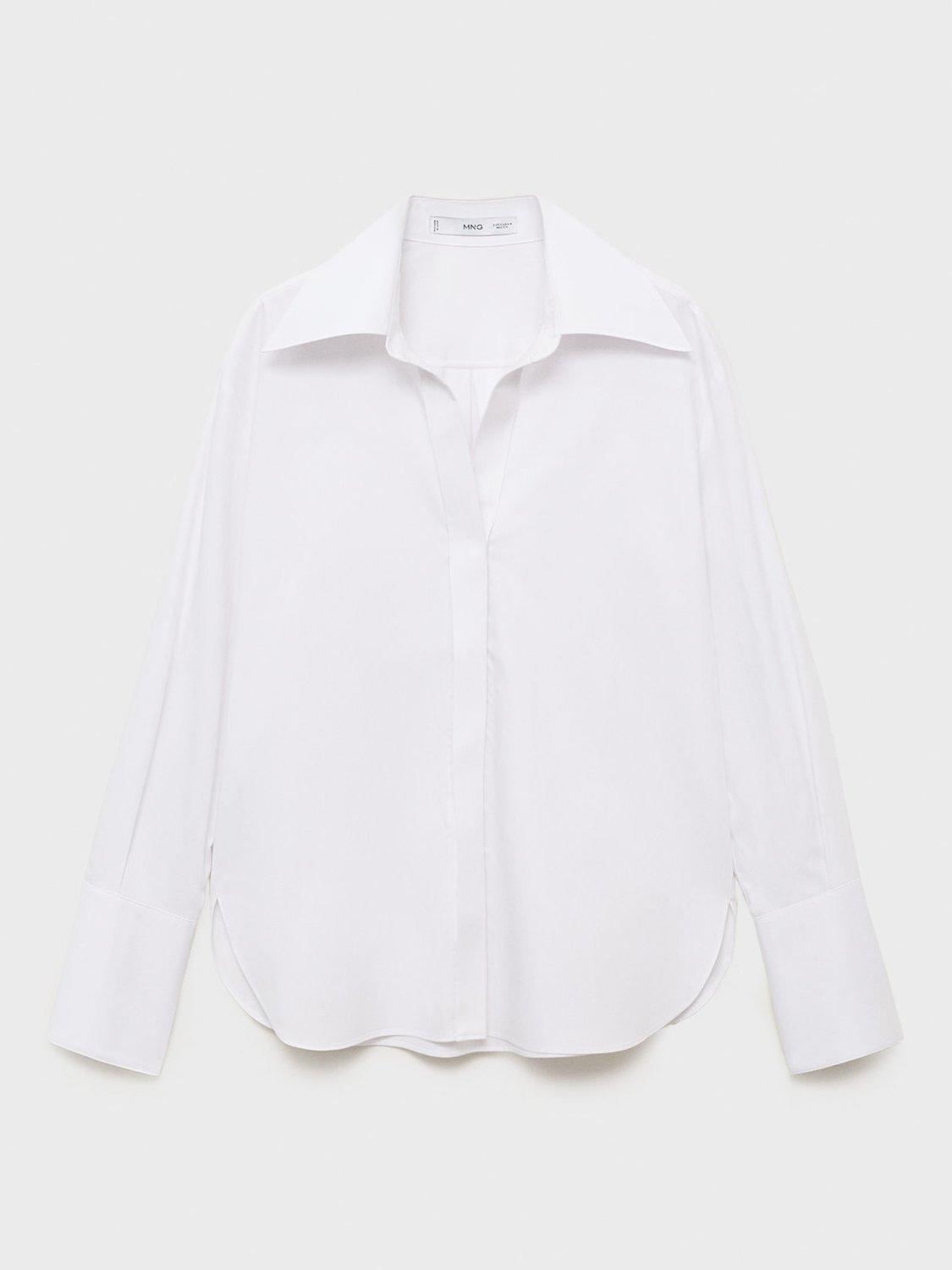 Product image 3 of 7, which shows Mango Chyny Long Sleeve Shirt, Natural White, 12