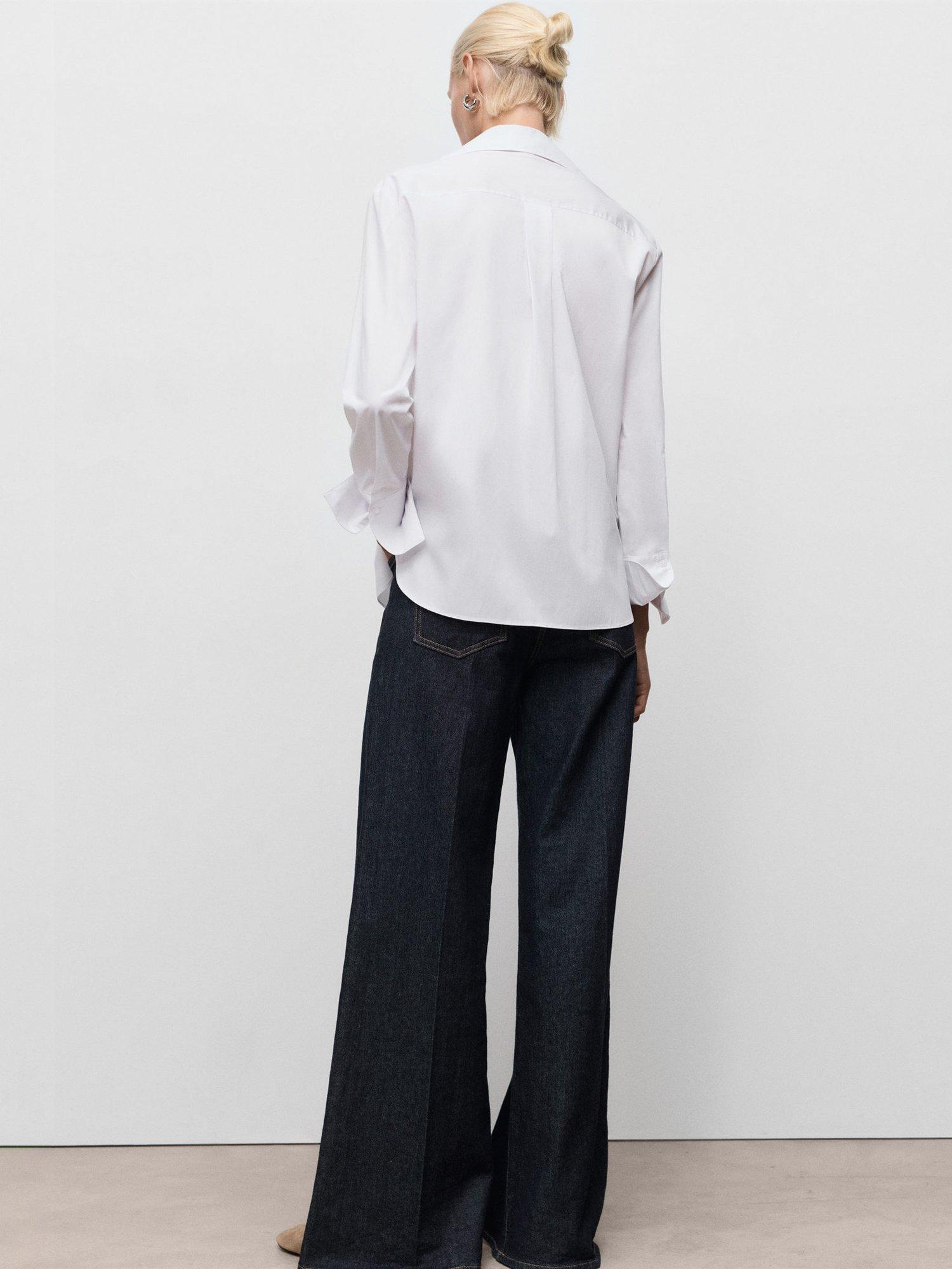 Product image 4 of 7, which shows Mango Chyny Long Sleeve Shirt, Natural White, 12