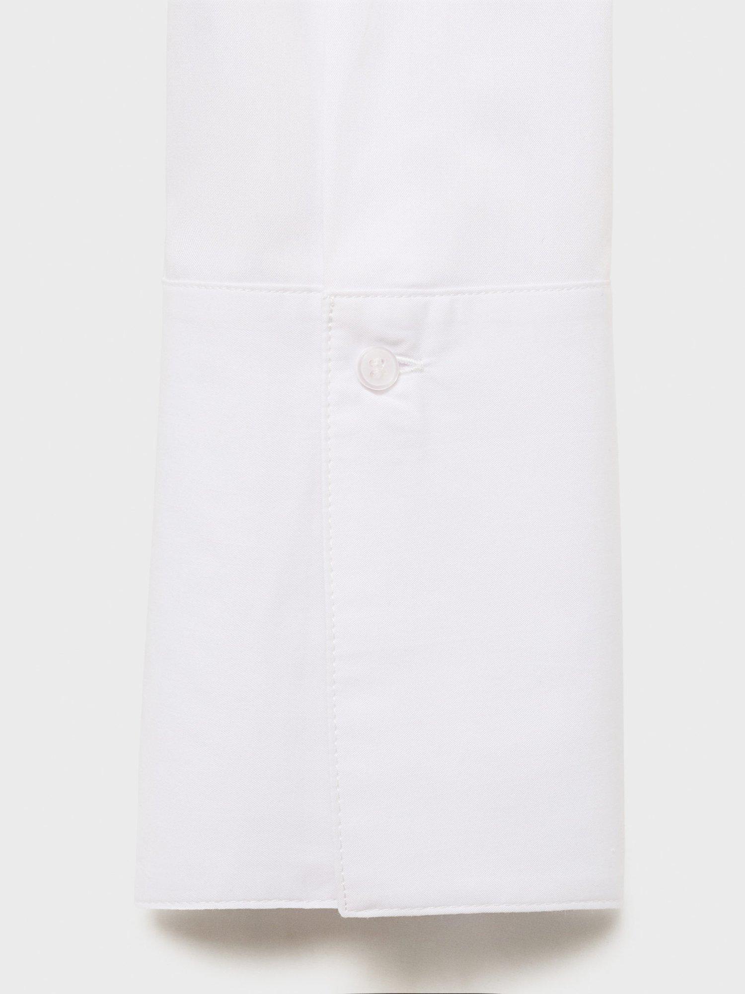 Product image 5 of 7, which shows Mango Chyny Long Sleeve Shirt, Natural White, 12