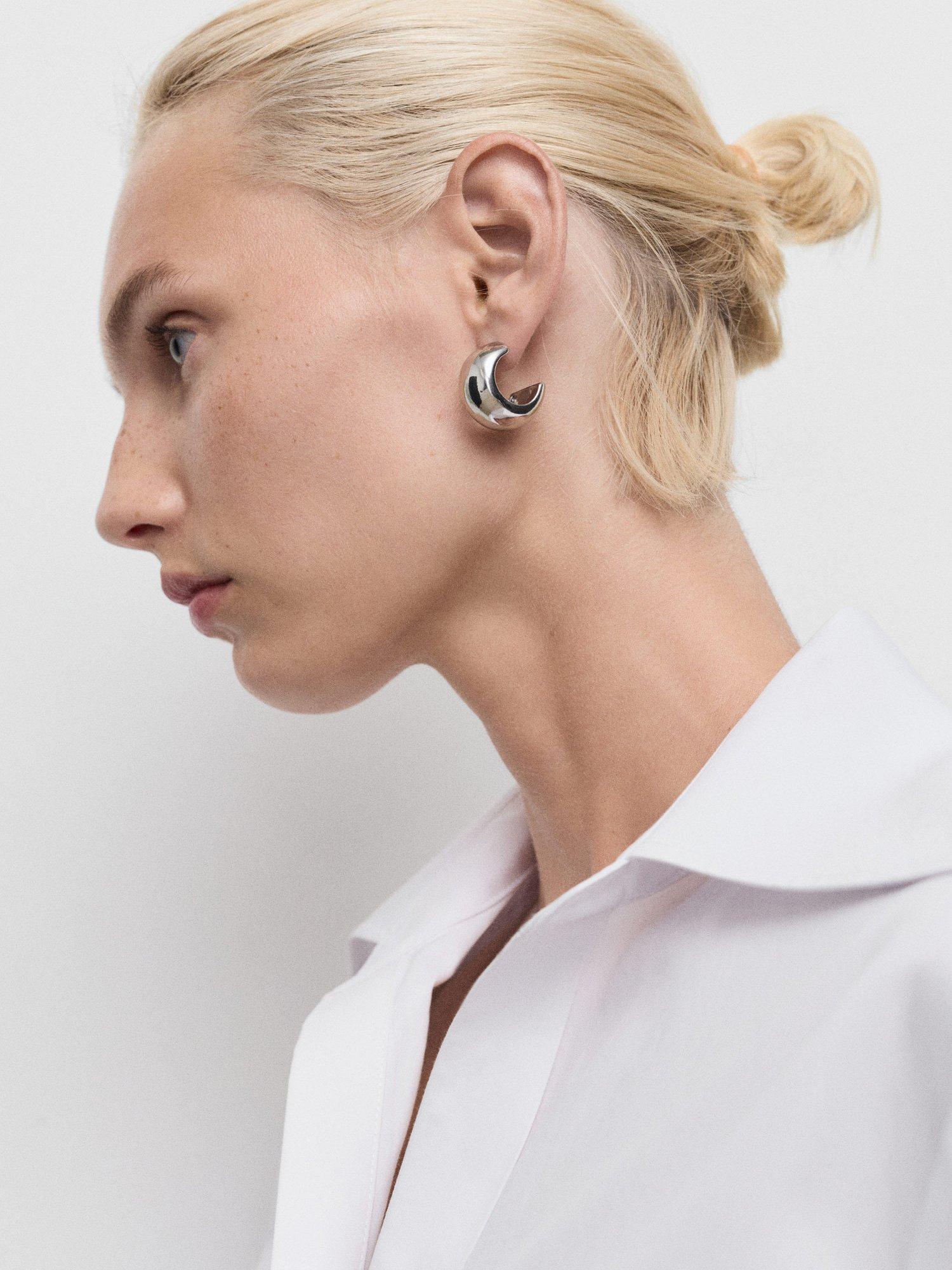 Product image 6 of 7, which shows Mango Chyny Long Sleeve Shirt, Natural White, 12