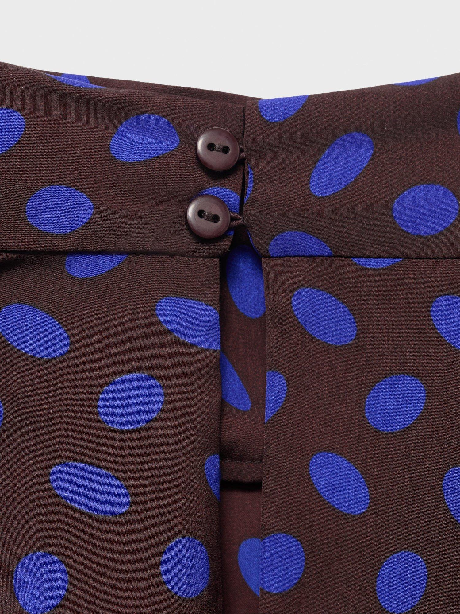 Product image 7 of 7, which shows Mango Deepy Polka Dot Sleeveless Top, Brown, 10