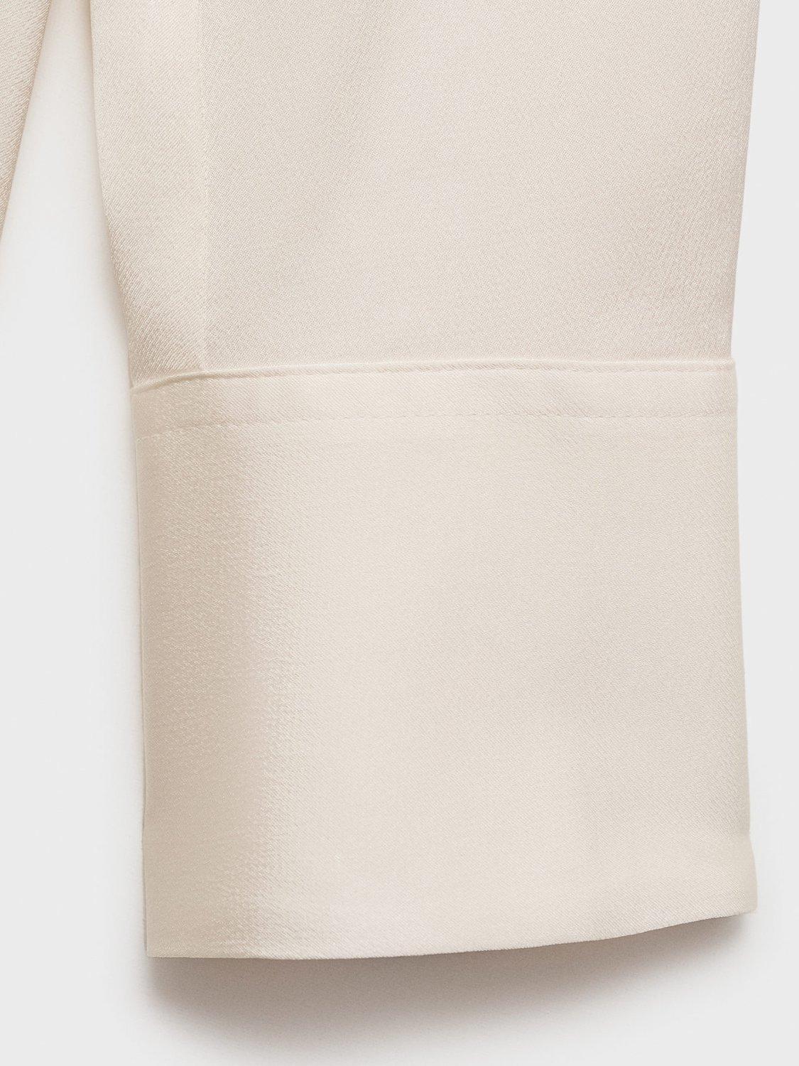 Product image 5 of 8, which shows Mango Ideale Long Sleeve Shirt, Natural White, 10