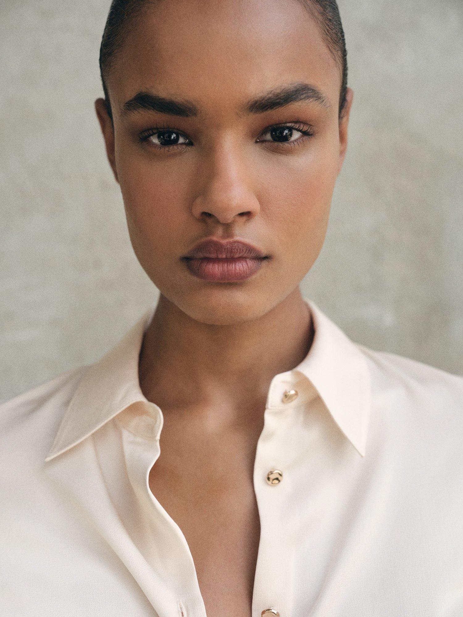 Product image 6 of 8, which shows Mango Ideale Long Sleeve Shirt, Natural White, 10