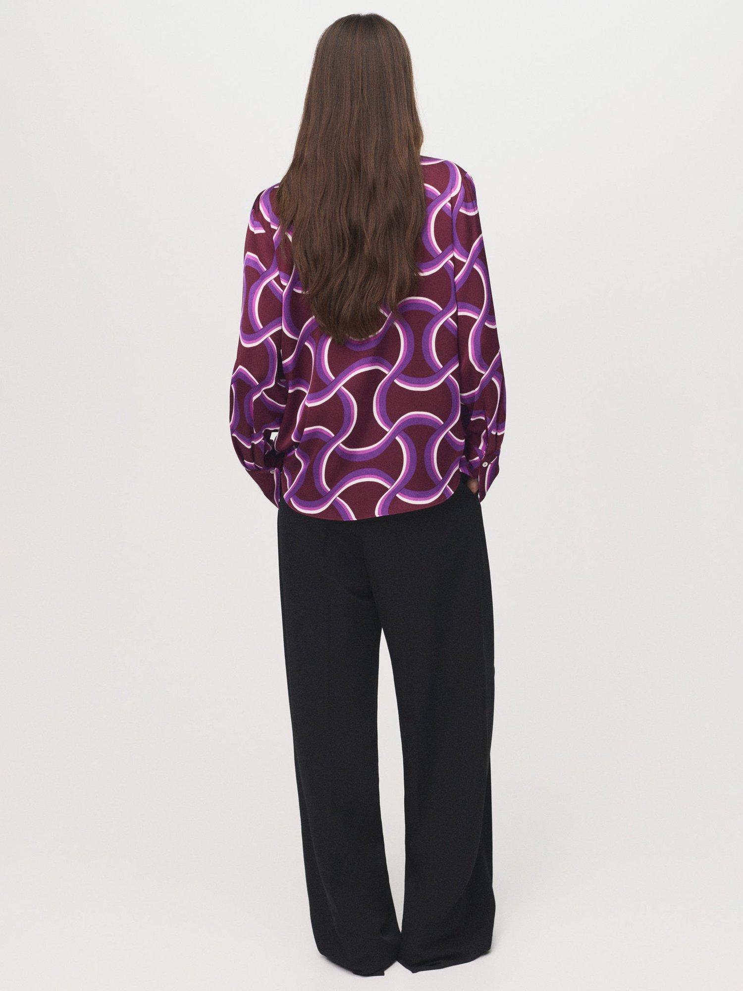 Product image 4 of 8, which shows Mango Ideale Swirl Shirt, Medium Purple, 10