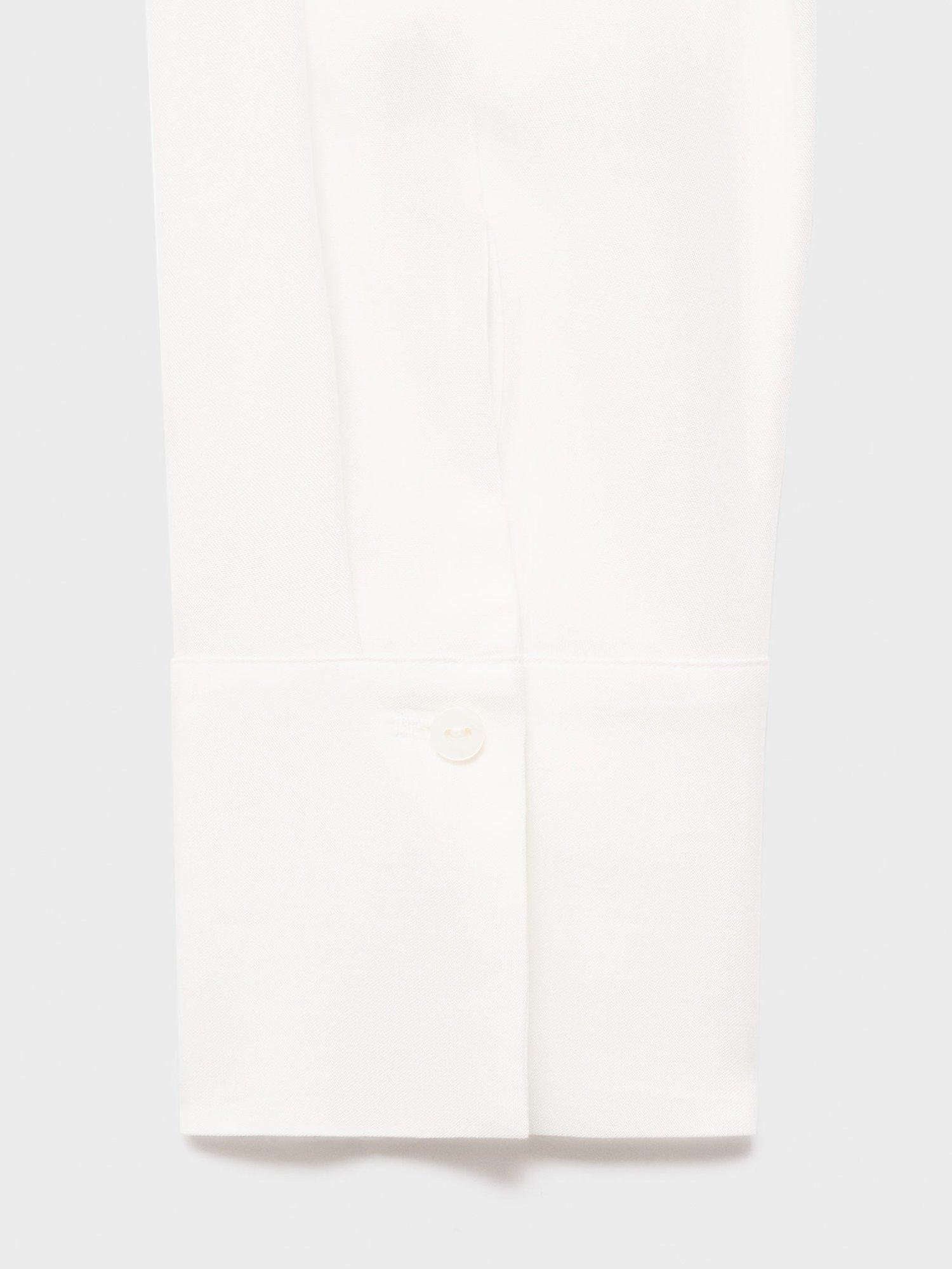 Product image 5 of 8, which shows Mango Lima Long Sleeve Shirt, Natural White, 4