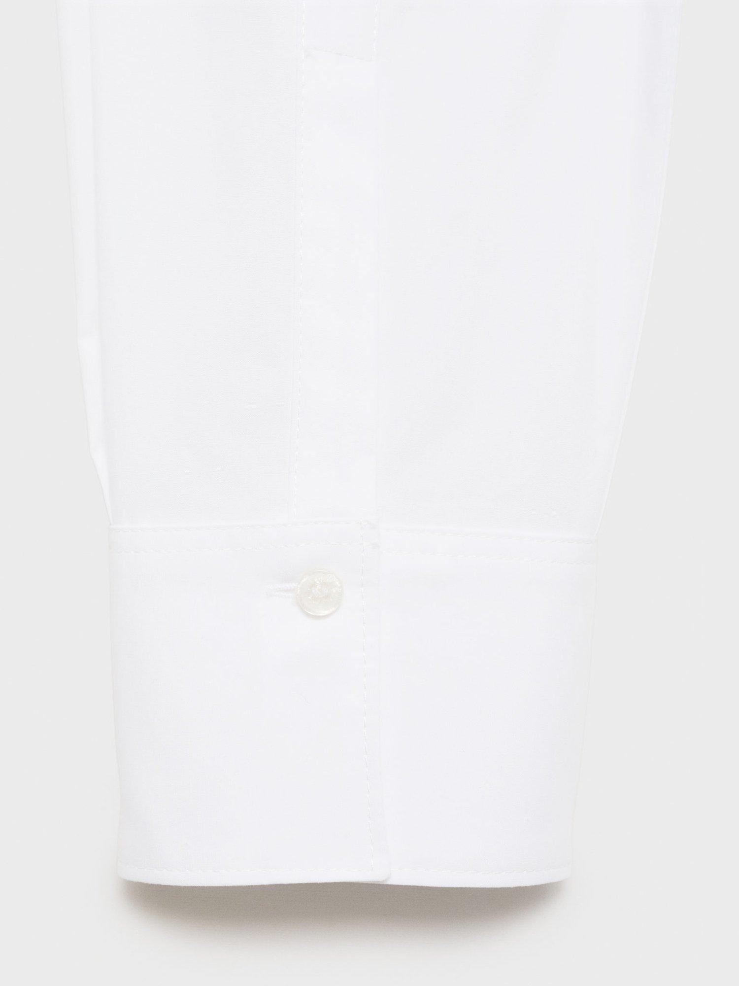 Product image 5 of 9, which shows Mango Regu Long Sleeve Shirt, Natural White, 10