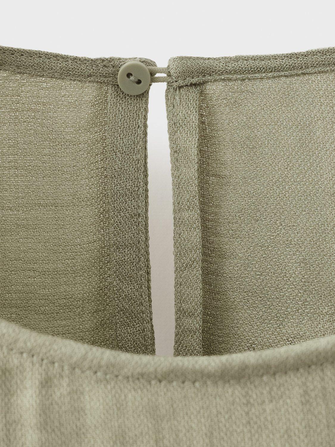 Product image 5 of 8, which shows Mango Salvia Elbow Sleeve Top, Aqua, 10