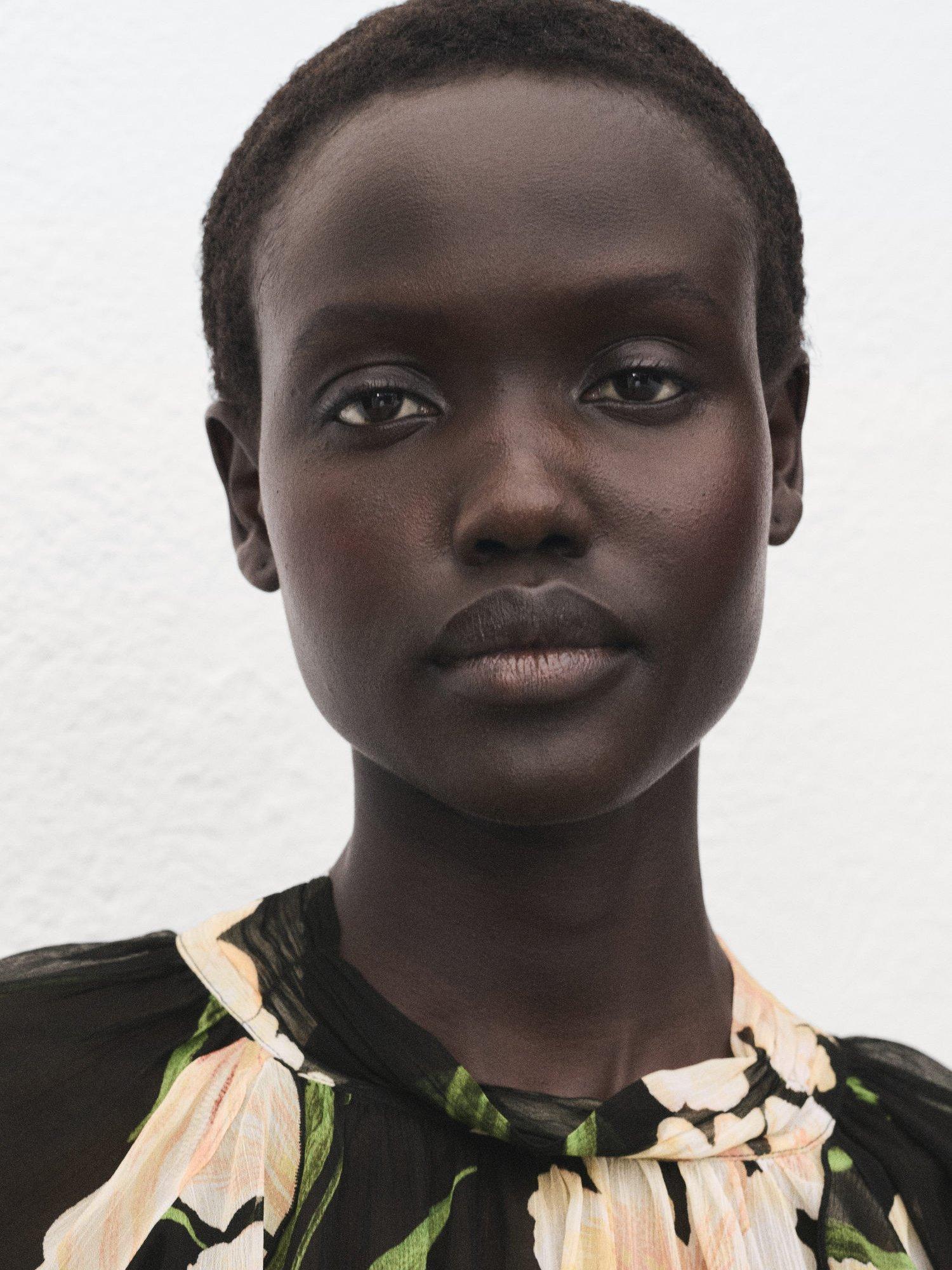 Product image 6 of 7, which shows Mango Salty Floral Blouse, Black, 10