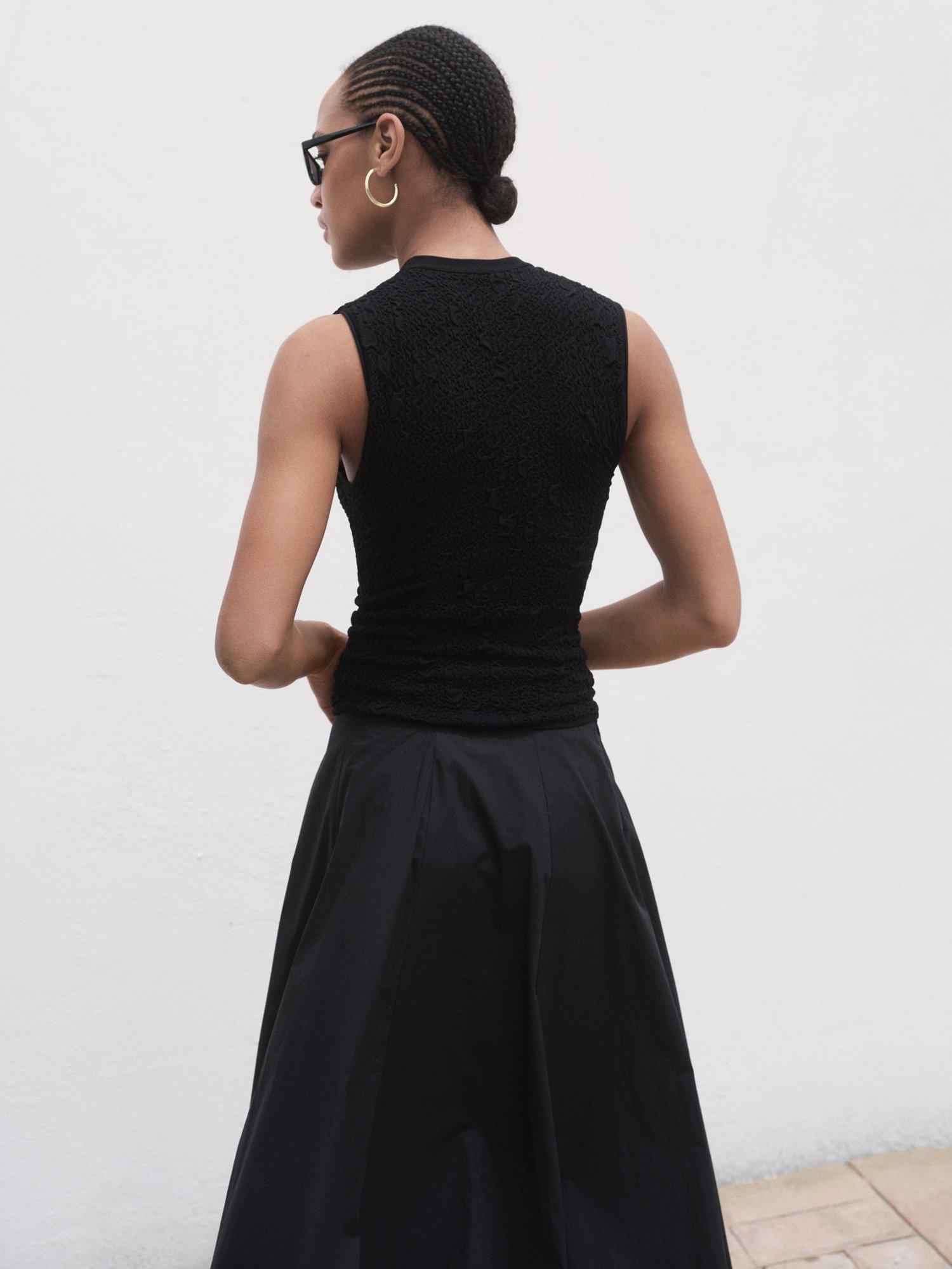 Product image 4 of 8, which shows Mango Brain Sleeveless Top, Black, L