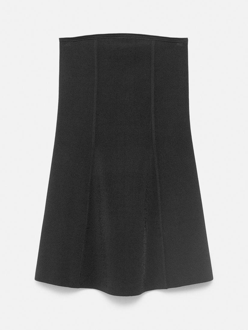 Product image 3 of 6, which shows Mango Cucu Longline Knit Bandeau Top, Black, L