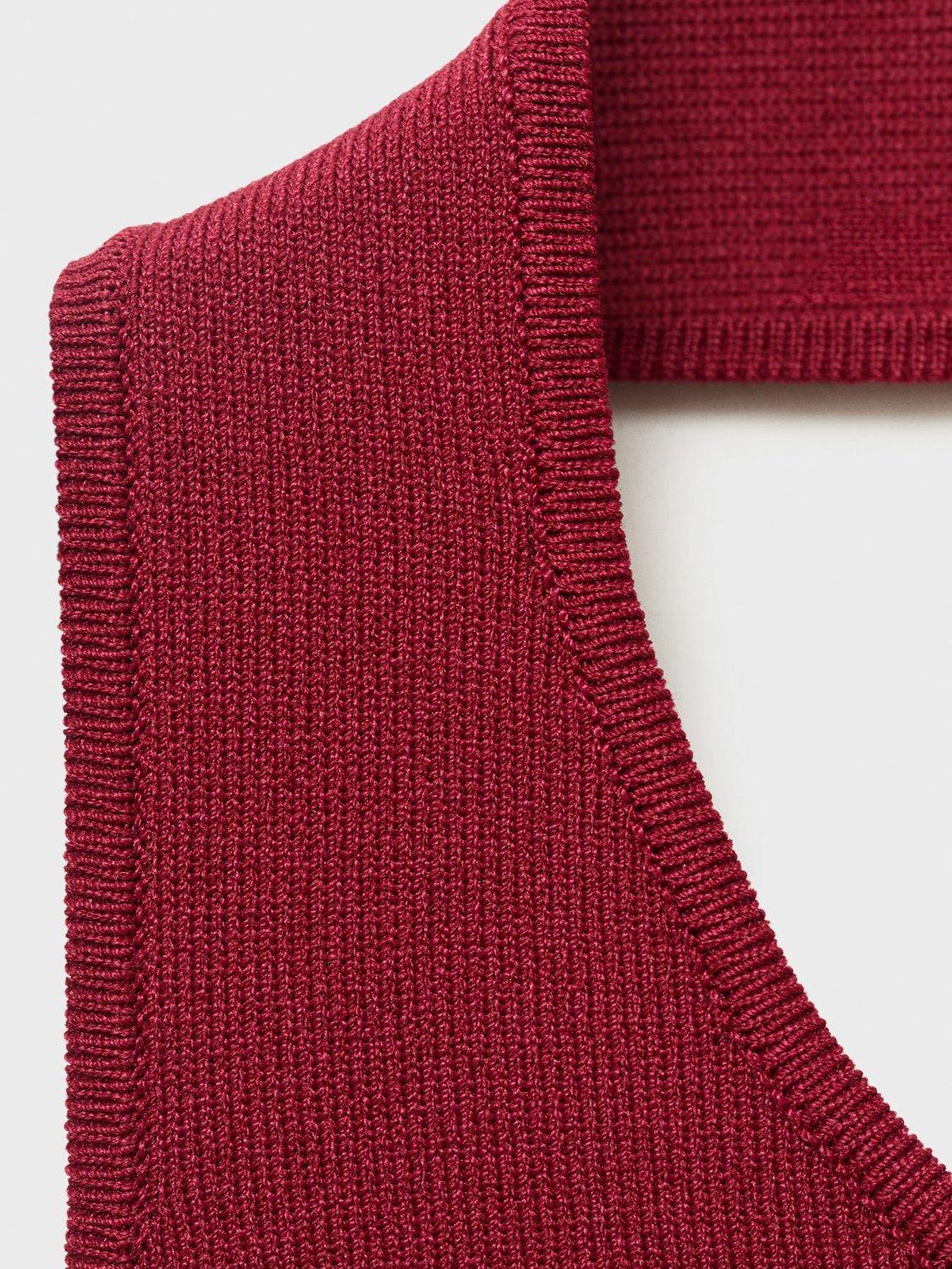 Product image 8 of 8, which shows Mango Gerard Halterneck Top, Dark Red, L