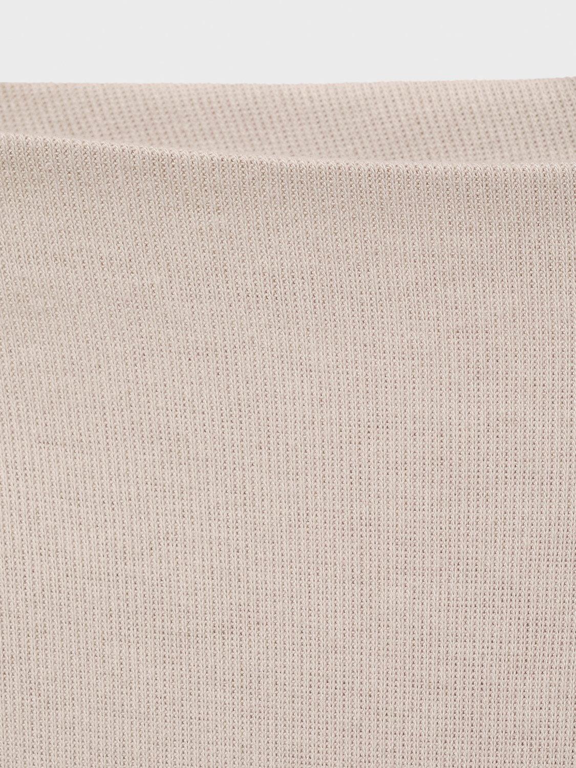 Product image 5 of 9, which shows Mango Lilobar Long Sleeve Slash Neck Top, Pastel Brown, XXS