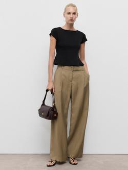 Mango Sandri Cropped T-Shirt - view 2, Black