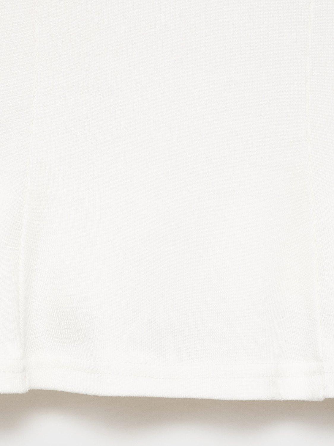 Product image 5 of 8, which shows Mango Sandri Cropped T-Shirt, White, XXS