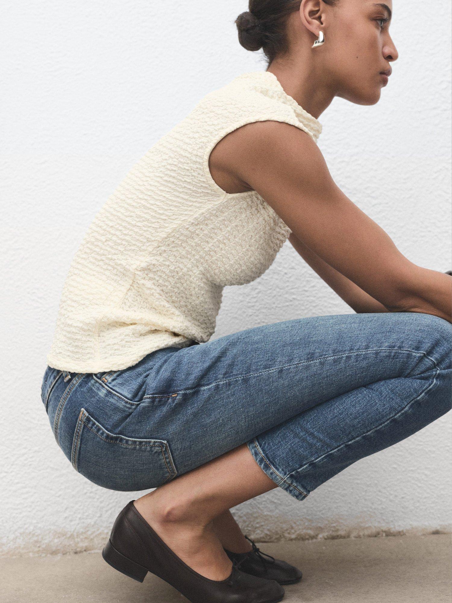 Product image 7 of 8, which shows Mango Turi Crepe Top, Natural White, S