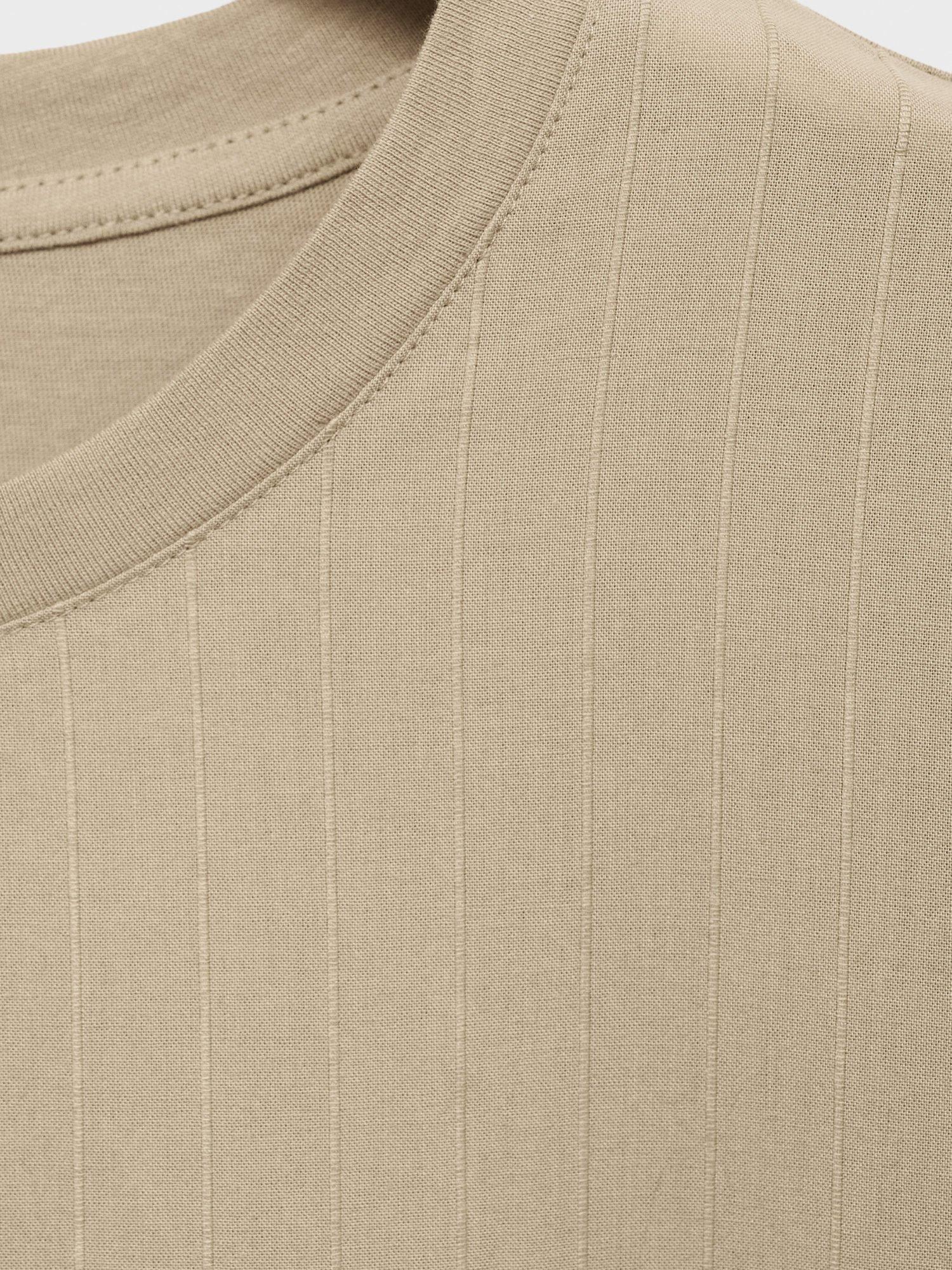 Product image 5 of 8, which shows Mango Voli Ruffle Sleeve T-Shirt, Medium Brown, M