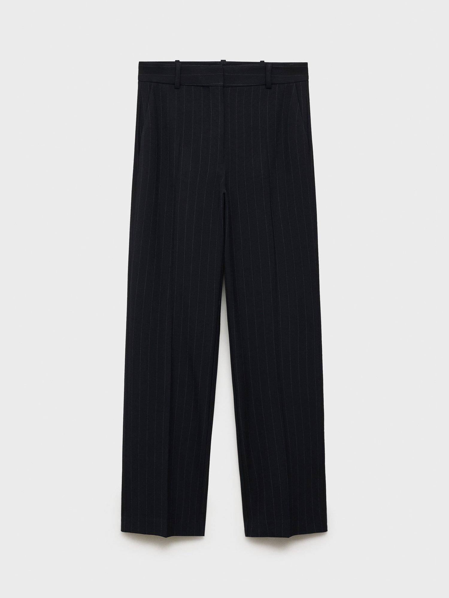 Product image 5 of 6, which shows Mango Bergen Stripe Tailored Trousers, Navy, 20