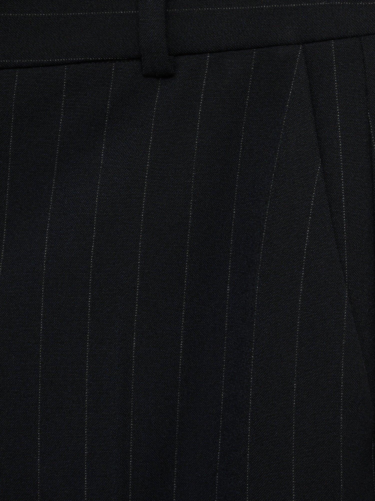 Product image 6 of 6, which shows Mango Bergen Stripe Tailored Trousers, Navy, 20