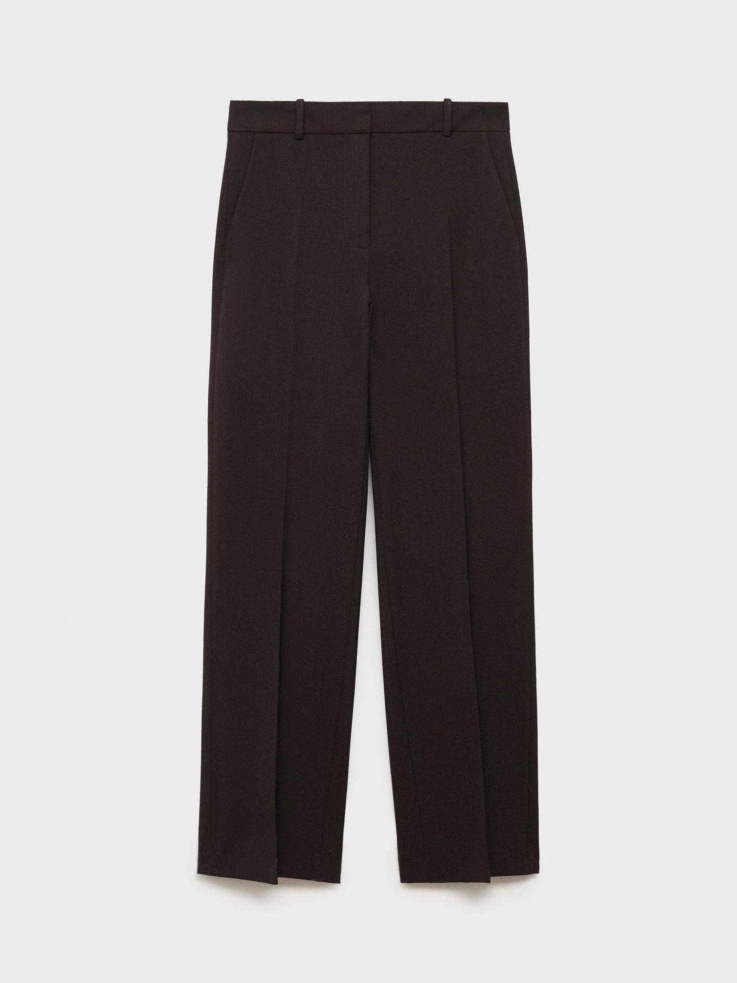 Product image 3 of 8, which shows Mango Bergen Tailored Trousers, Dark Brown, 10