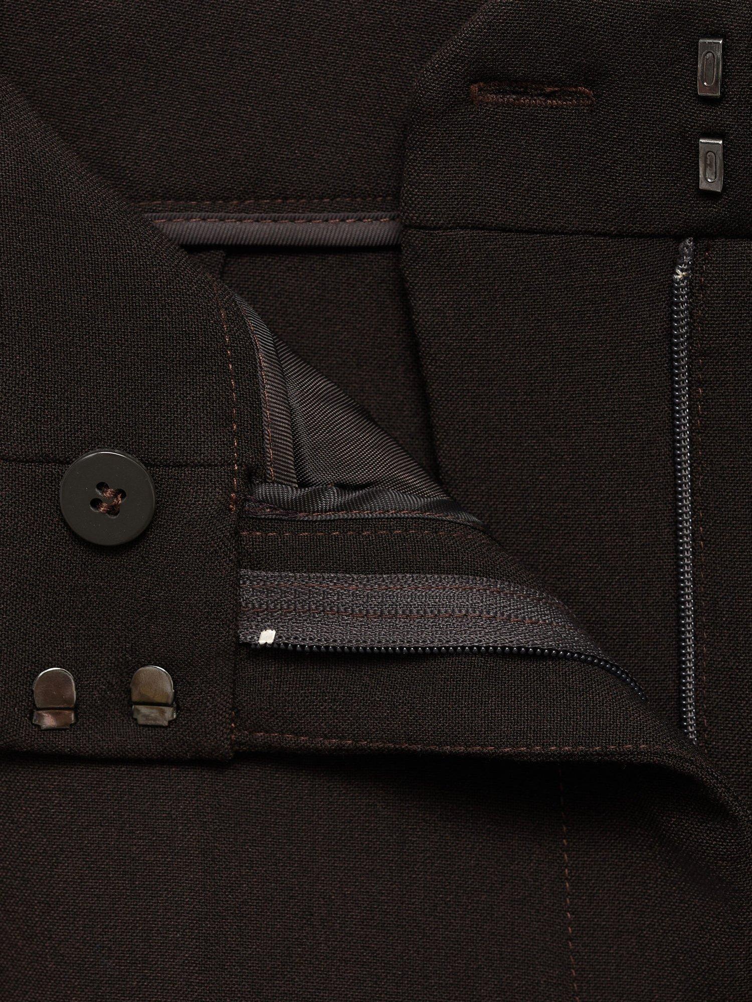 Product image 8 of 8, which shows Mango Bergen Tailored Trousers, Dark Brown, 10