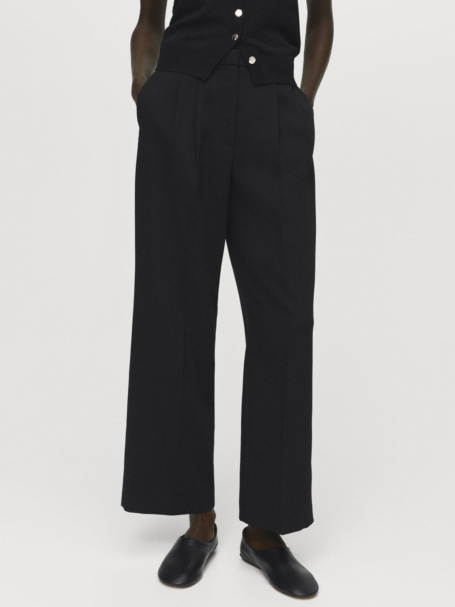 Product image 1 of 8, which shows Mango Cristi Tailored Trousers, Black, 12