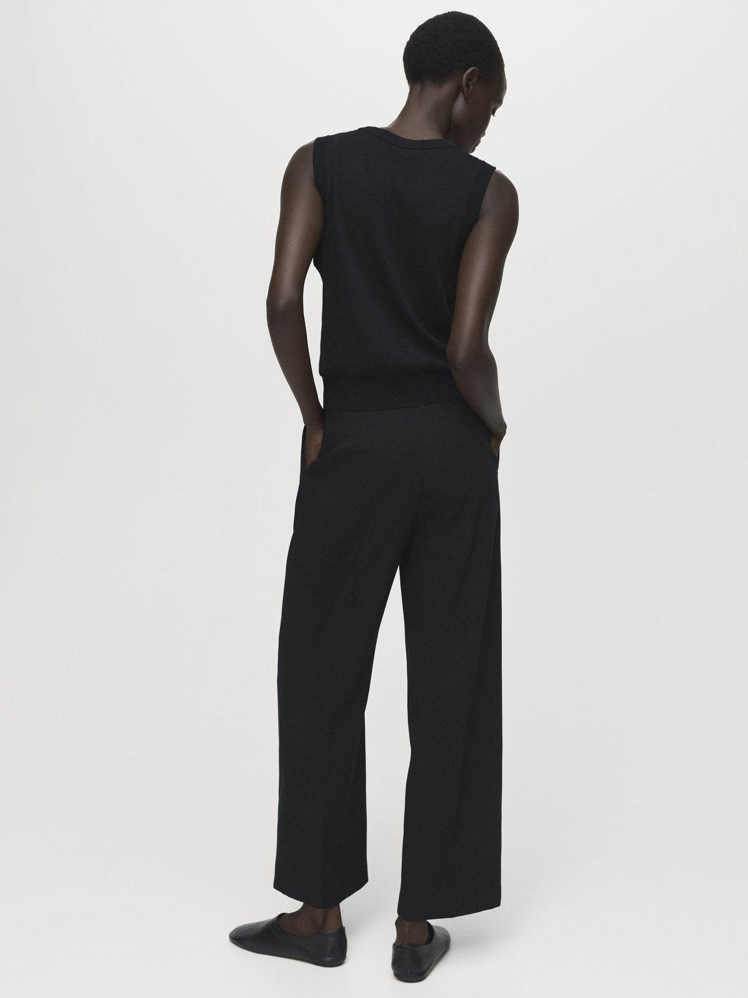 Product image 4 of 8, which shows Mango Cristi Tailored Trousers, Black, 12