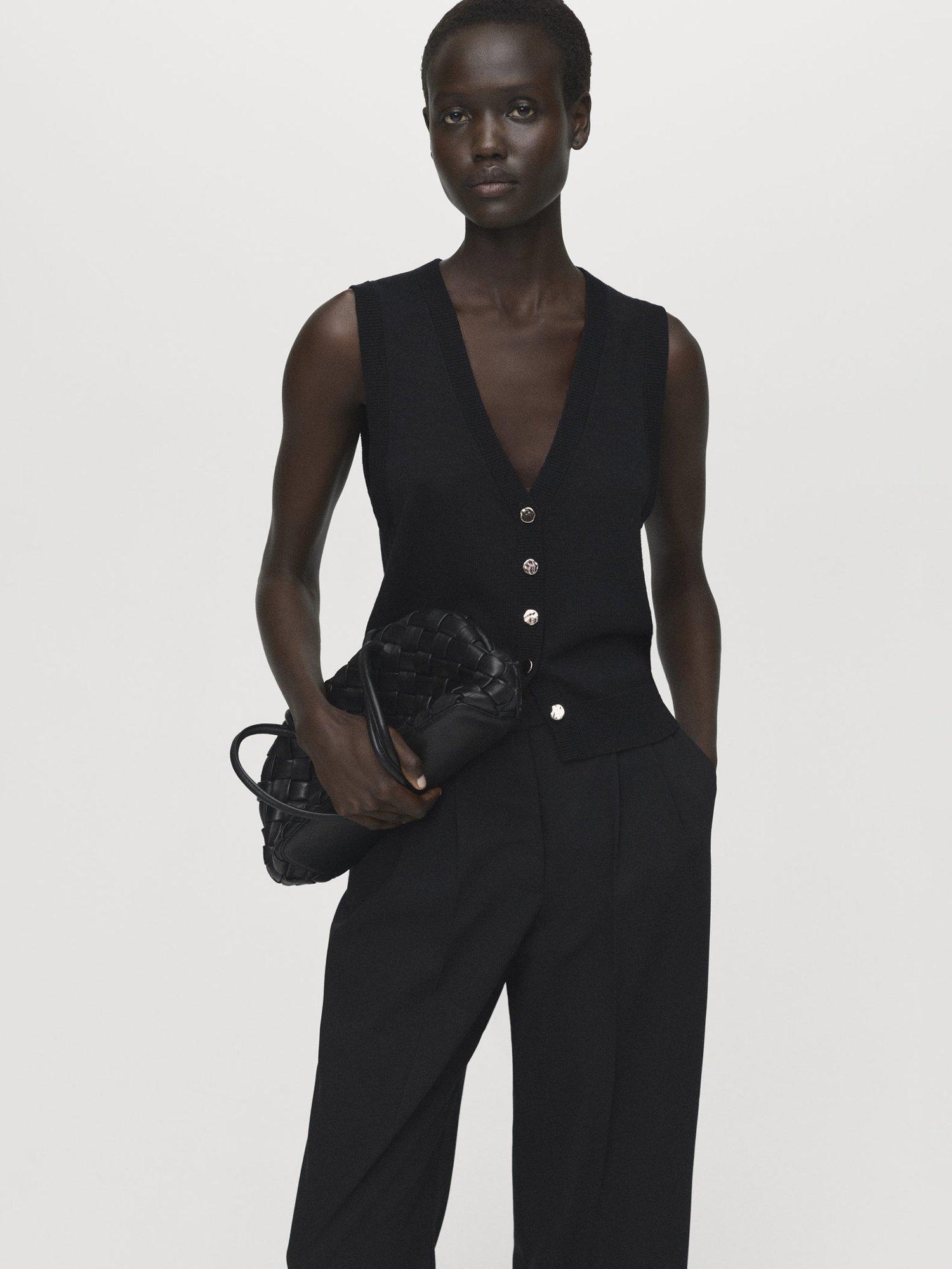 Product image 6 of 8, which shows Mango Cristi Tailored Trousers, Black, 12