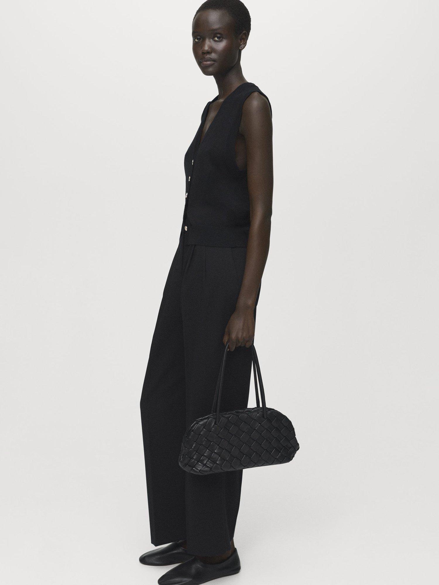 Product image 7 of 8, which shows Mango Cristi Tailored Trousers, Black, 12